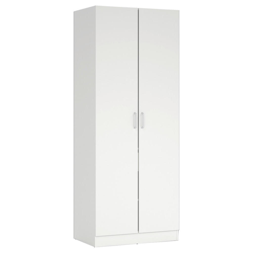 P & B ŠATNÍ SKŘÍŇ S OTOČNÝMI DVEŘMI, bílá, 78,5/200,4/49,75 cm