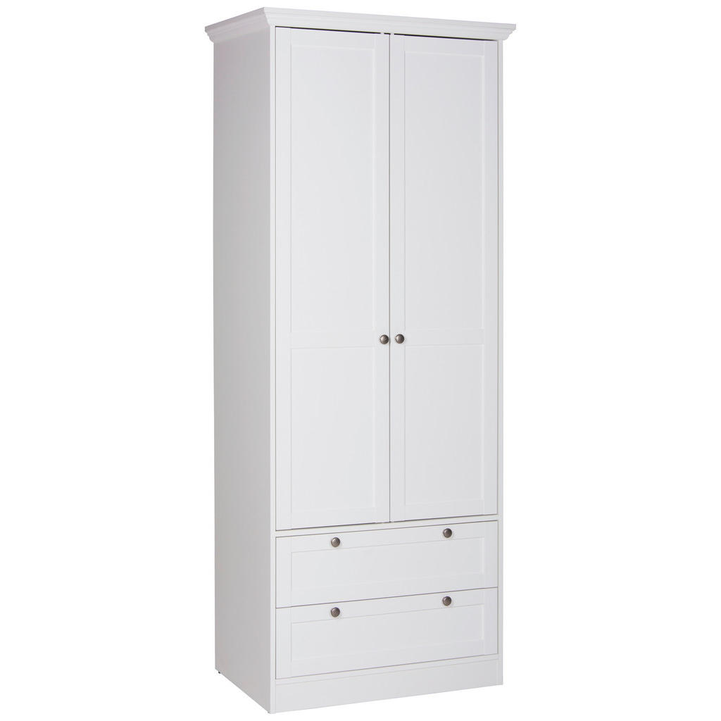 P & B ŠATNÍ SKŘÍŇ S OTOČNÝMI DVEŘMI, bílá, 80/200/51 cm