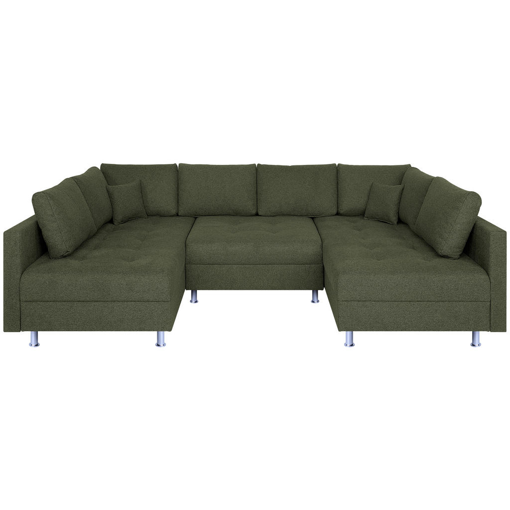 P & B SEDACÍ SOUPRAVA, textil, olivově zelená