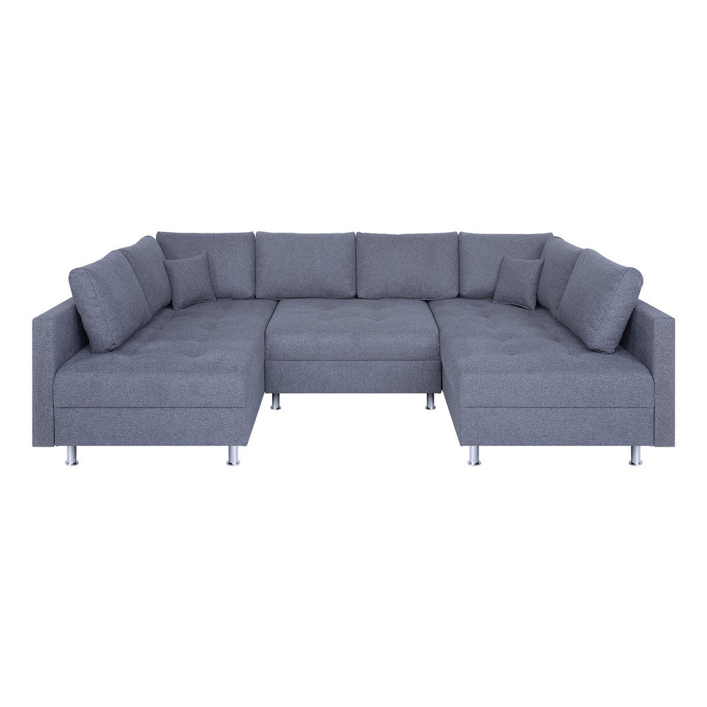P & B SEDACÍ SOUPRAVA, textil, šedá