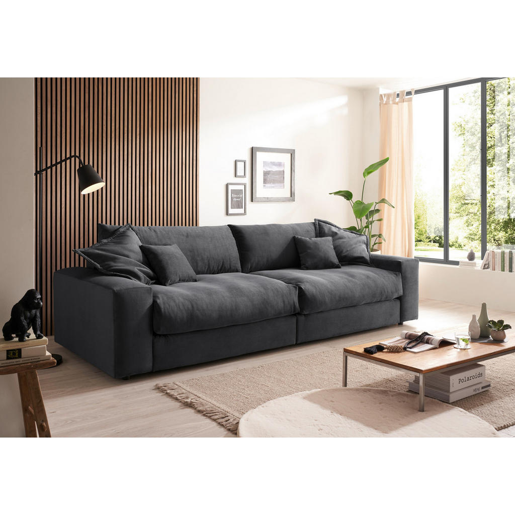 P & B TŘÍMÍSTNÁ POHOVKA, textil, antracitová