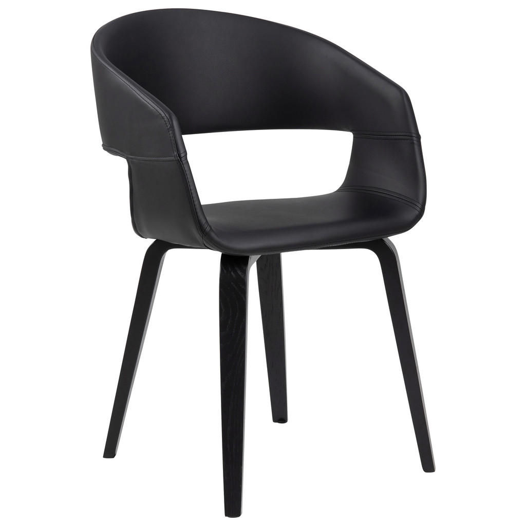 P & B ŽIDLE S PODRUČKAMI, vzhled kůže, černá