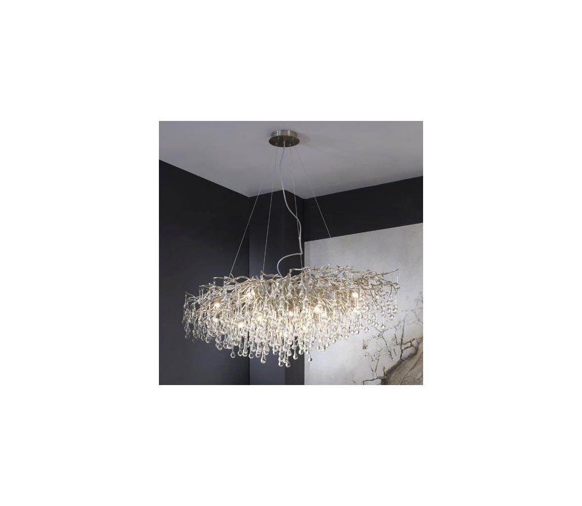 Paul Neuhaus 2031-55 - Lustr na lanku ICICLE 15xG9/40W/230V 75x150 cm chrom 2031-55