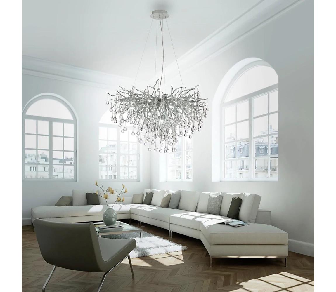 Paul Neuhaus 2192-55 - Lustr na lanku ICICLE 10xG9/40W/230V 50x100 cm chrom 2192-55