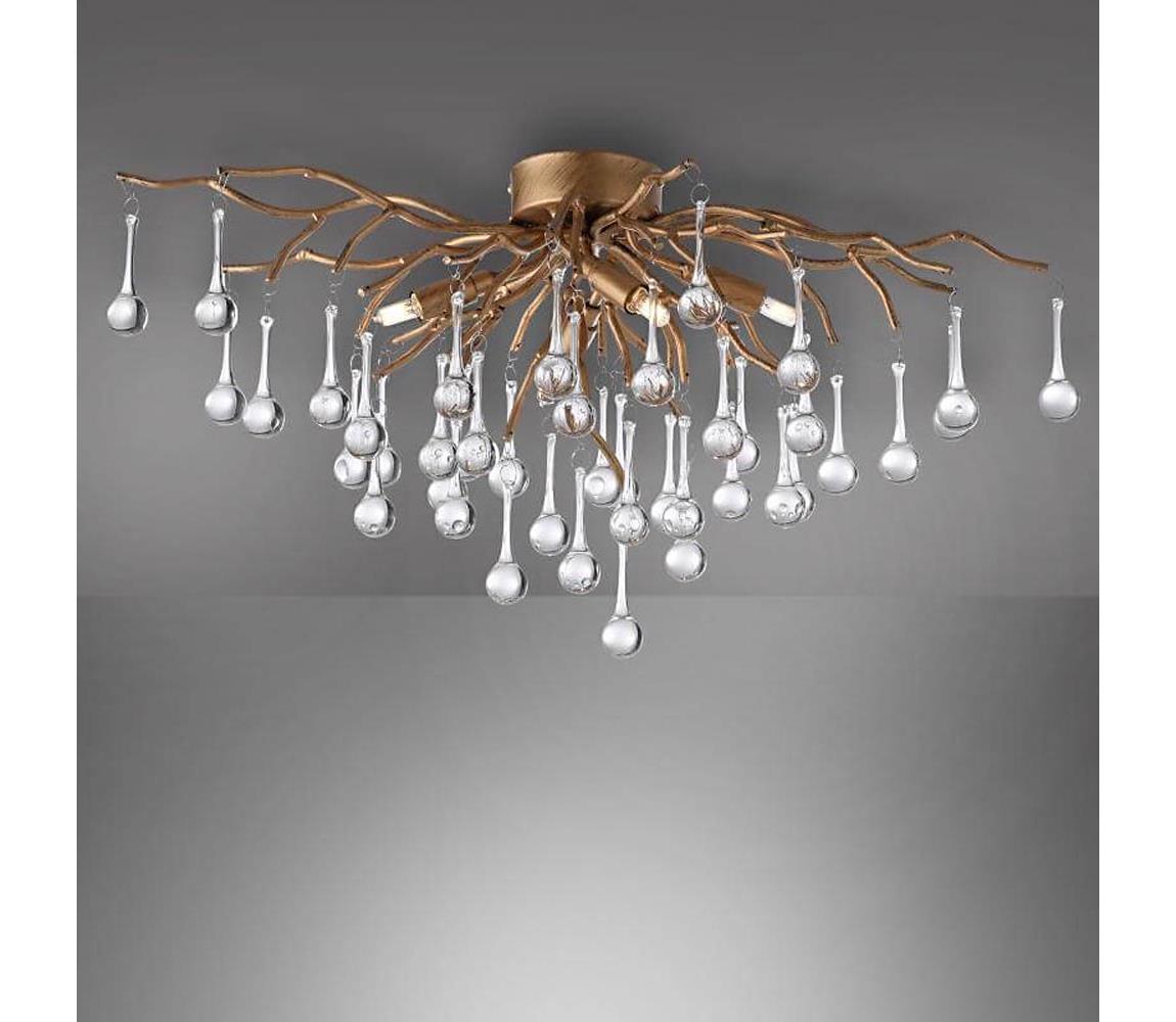 Paul Neuhaus 8090-11 - Přisazený lustr ICICLE 4xG9/40W/230V 30x60 cm mosaz 8090-11