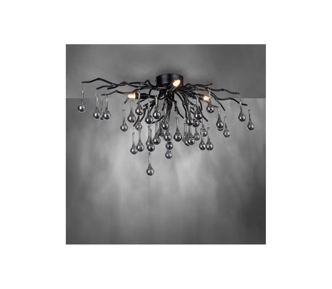 Paul Neuhaus 8090-18 - Přisazený lustr ICICLE 4xG9/40W/230V 30x60 cm černá 8090-18