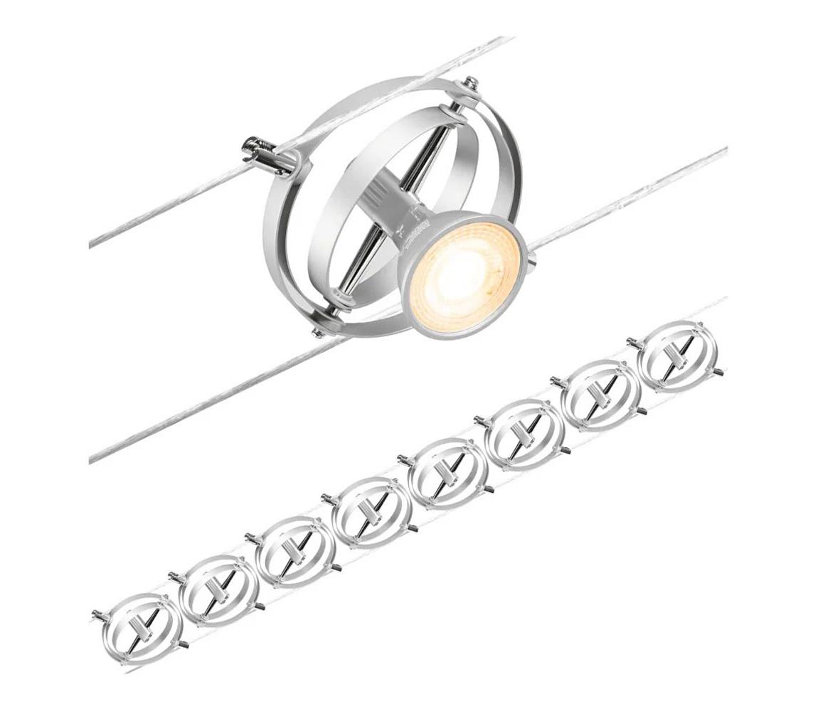 Paulmann 94490 - SADA 8xGU5,3/7,5W Bodové svítidlo CARDAN 230V matný chrom 94490