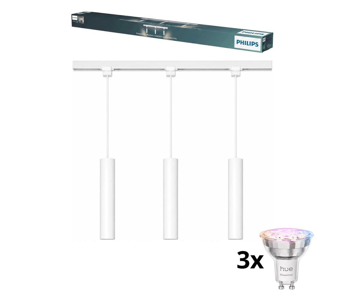 Philips - LED Stm. lustr na lanku v lišt syst EASYLINK 3xGU10/4,7W/230V 1m bílá P7615+3xP7029