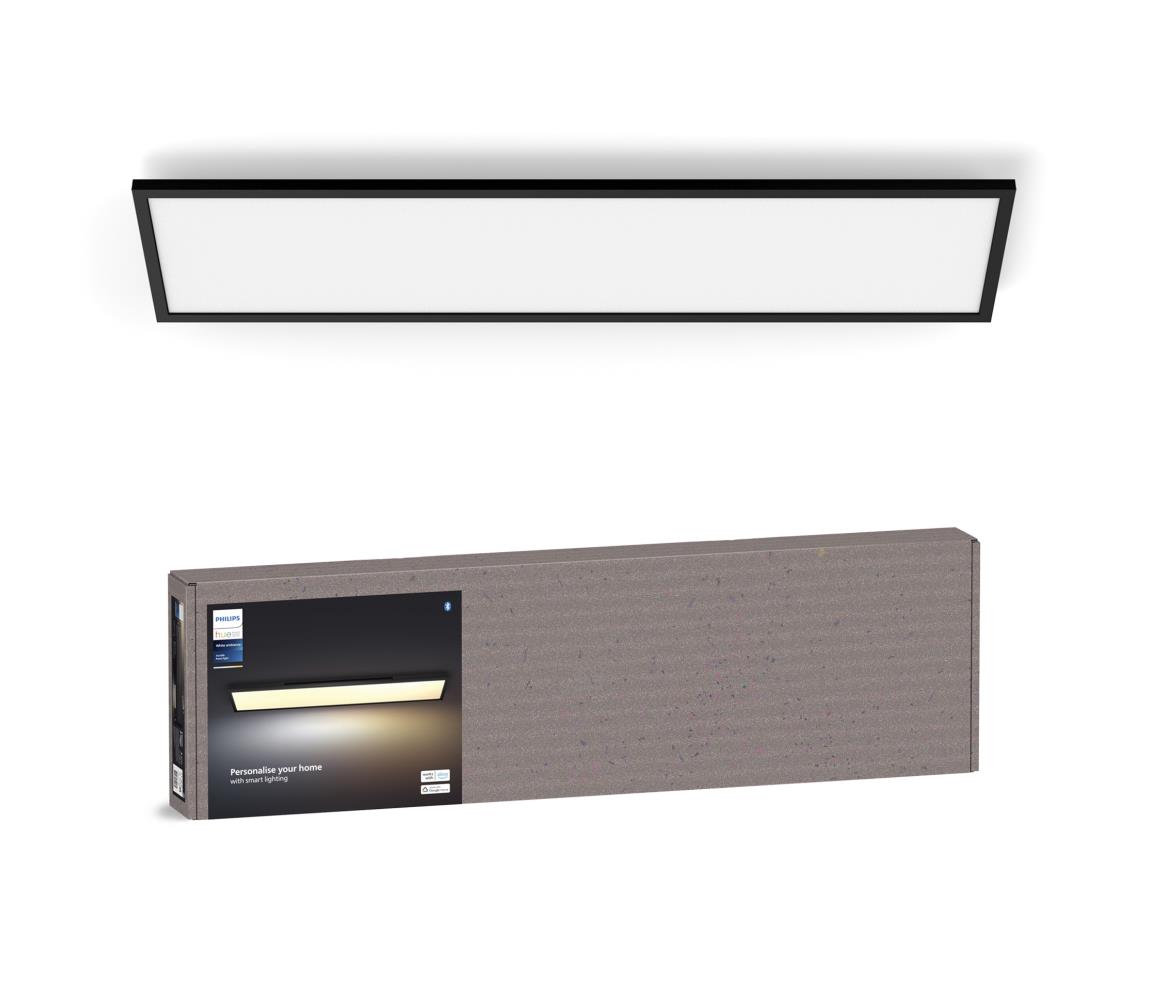 Philips - LED Stmív. stropní svítidlo Hue AURELLE LED/39W/230V 120x30 cm černá 8720169329034