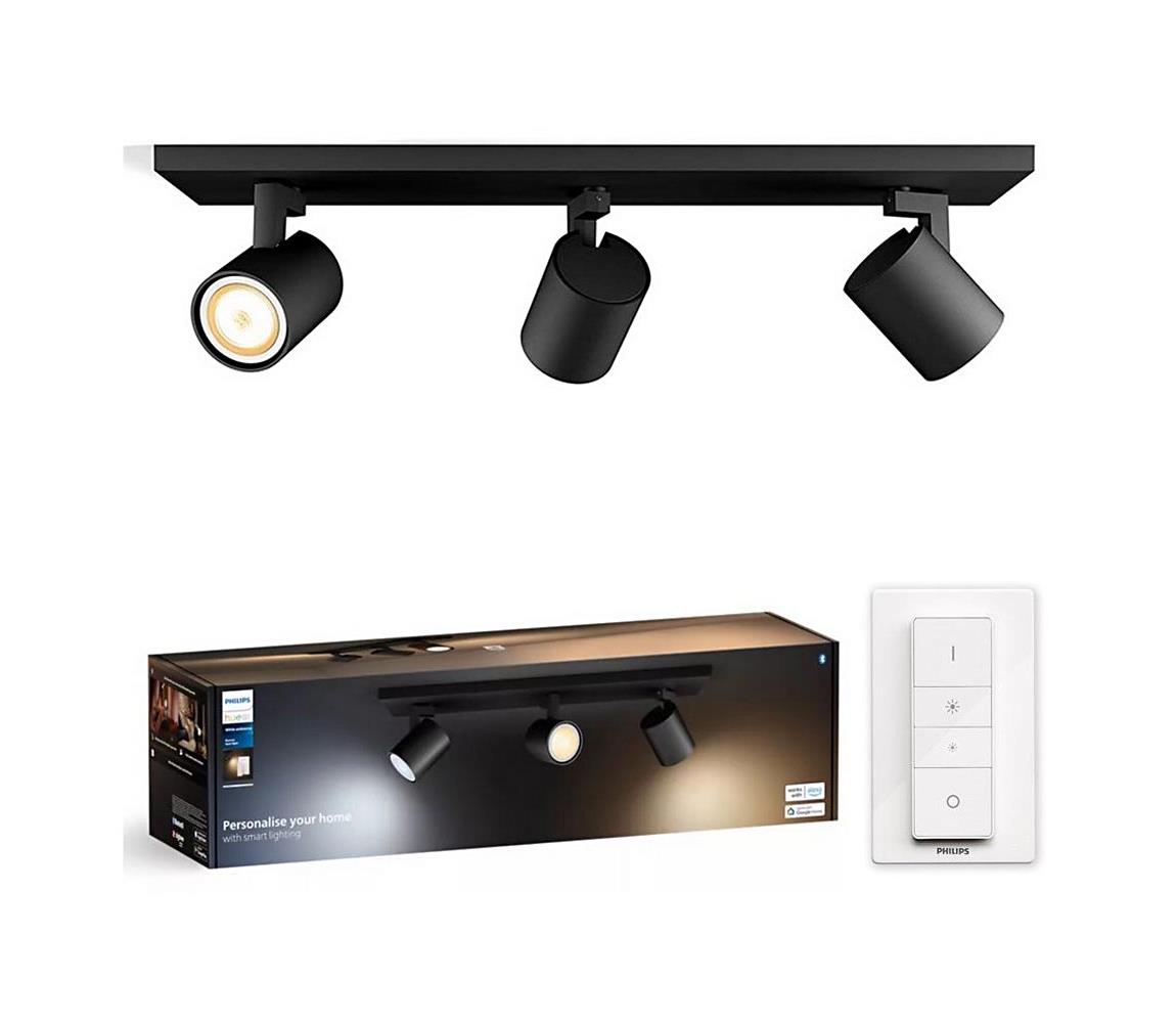 Philips - LED Stmívatelné bodové svítidlo Hue RUNNER 3xGU10/4,2W/230V + DO černá 8720169320413