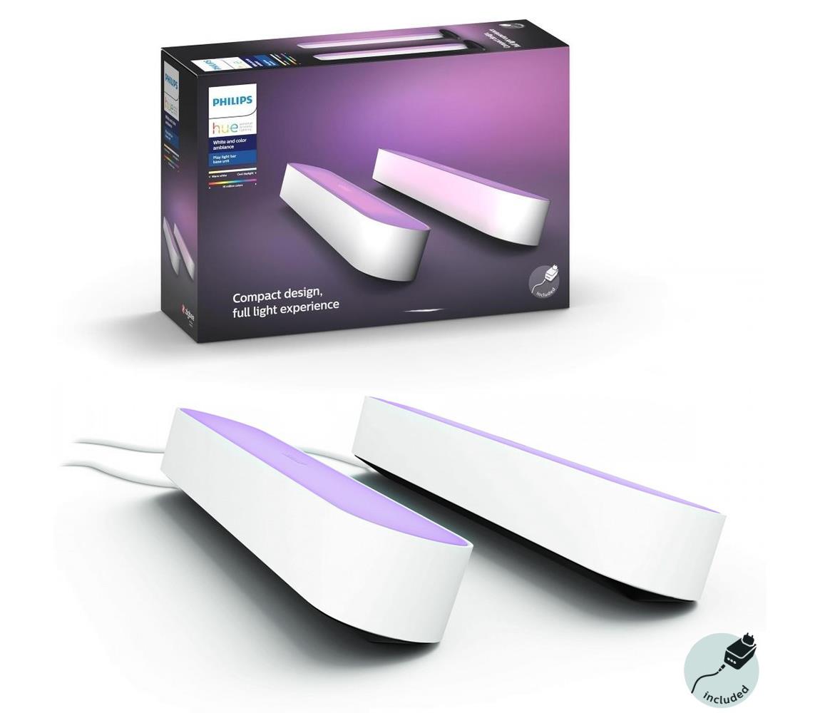 Philips - SADA 2x LED RGB Stmívatelná stolní lampa Hue AMBIANCE LED/6W/230V bílá 78202/1E/P7