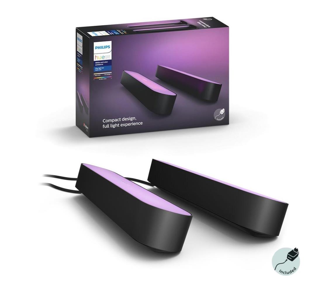 Philips - SADA 2x LED RGB Stmívatelná stolní lampa Hue PLAY DPACK WACA 6W/230V 78202/30/E7