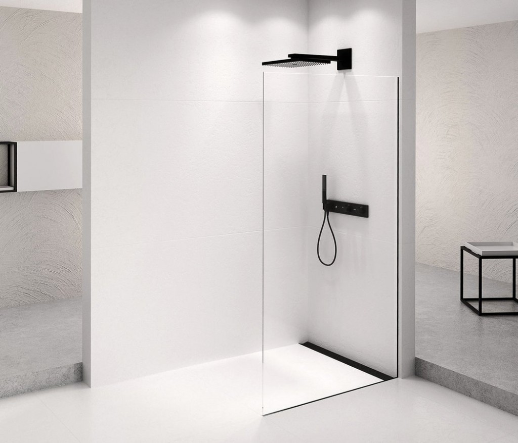 POLYSAN ARCHITEX BLACK MATT sprchová zástěna 1062, čiré sklo AXB110CL
