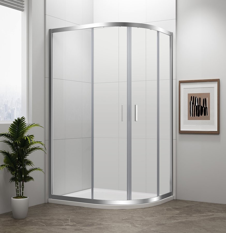POLYSAN EASY čtvrtkruhová sprchová zástěna 1200x800, L/R, čiré sklo EL2315