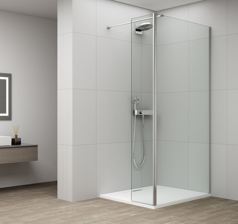 POLYSAN ESCA CHROME sprchová zástěna, fixní sklo 1000 otočný panel 400  ES3A100B40