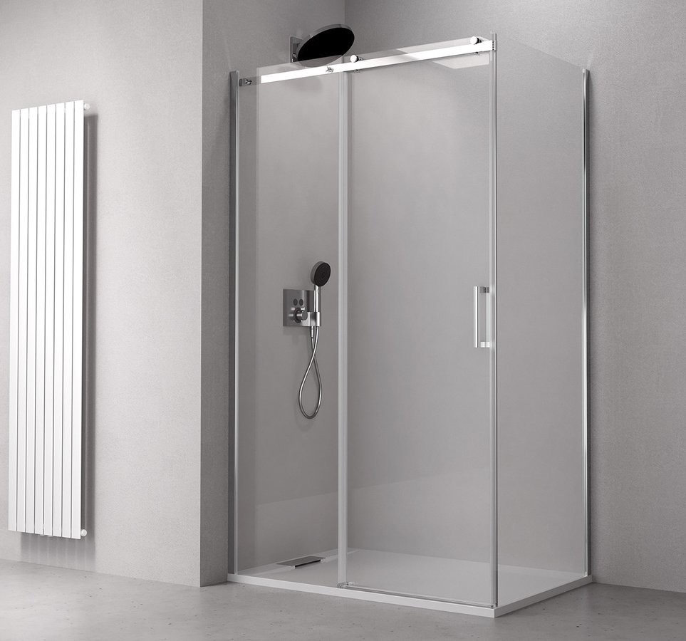 POLYSAN THRON ROUND obdélníkový sprchový kout 1000x800, kulaté pojezdy TL1080-5005