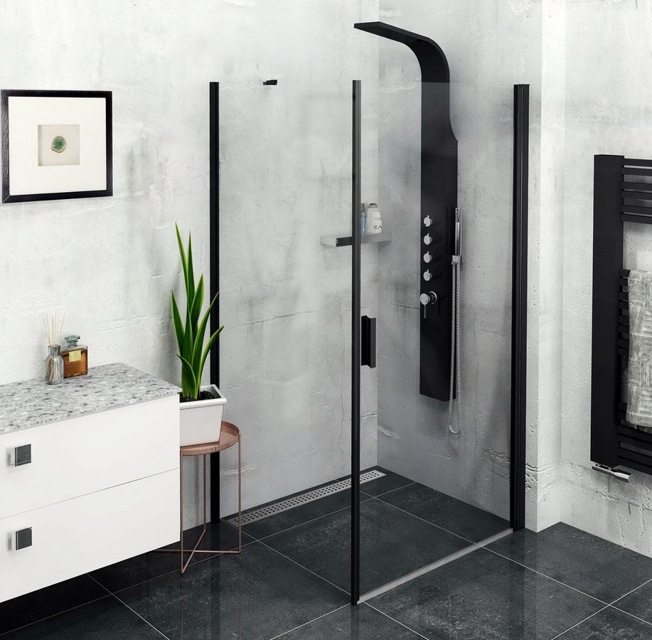 POLYSAN ZOOM BLACK obdélníkový sprchový kout 900x800 L/P varianta ZL1290BZL3280B