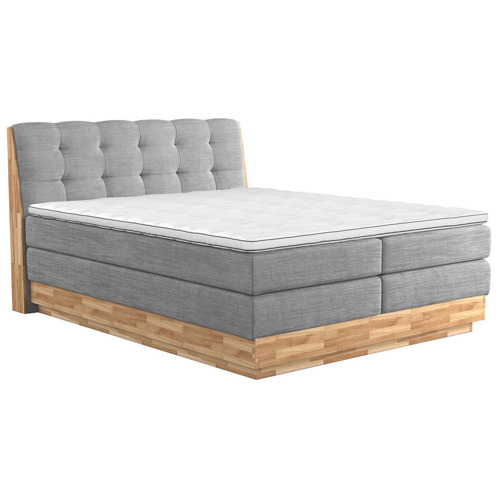 POSTEL BOXSPRING, 160/200 cm, světle šedá