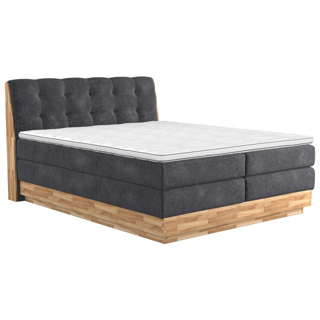 POSTEL BOXSPRING, 180/200 cm, antracitová