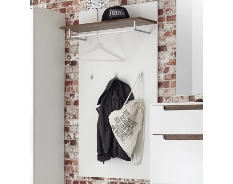 Předsíňový šatní panel Turin, bílý