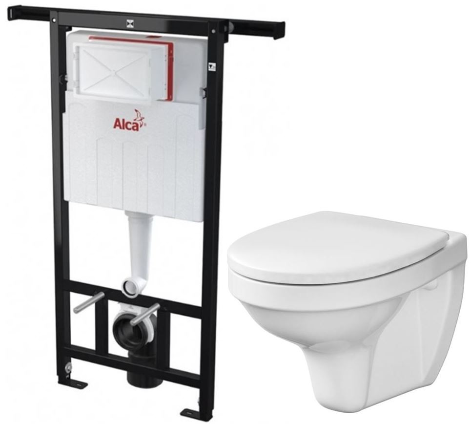 Předstěnový instalační systém bez tlačítka + WC CERSANIT DELFI + SEDÁTKO AM102/1120 X DE1