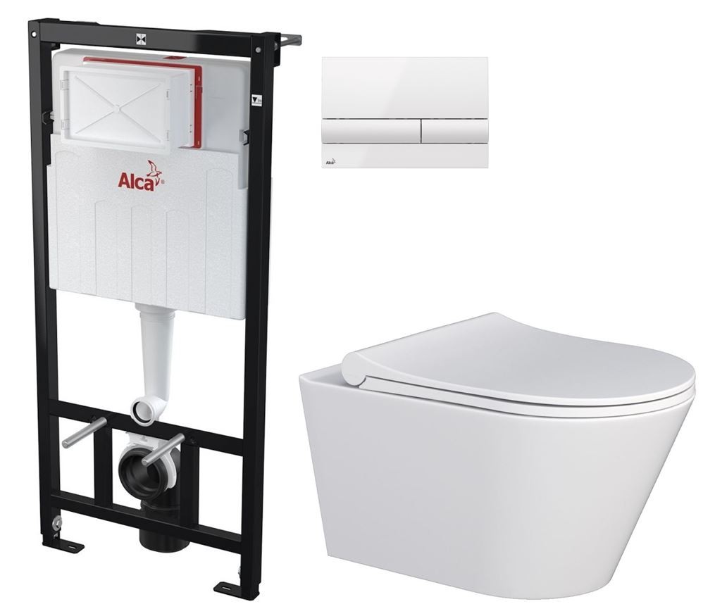 Předstěnový instalační systém s bílým tlačítkem M1710 + WC MYJOYS MY1 + SEDÁTKO AM101/1120 M1710 MY1