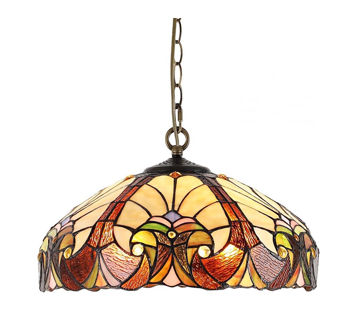 Prezent  - Lustr na řetězu TIFFANY XX 2xE27/60W/230V pr. 40 cm 
