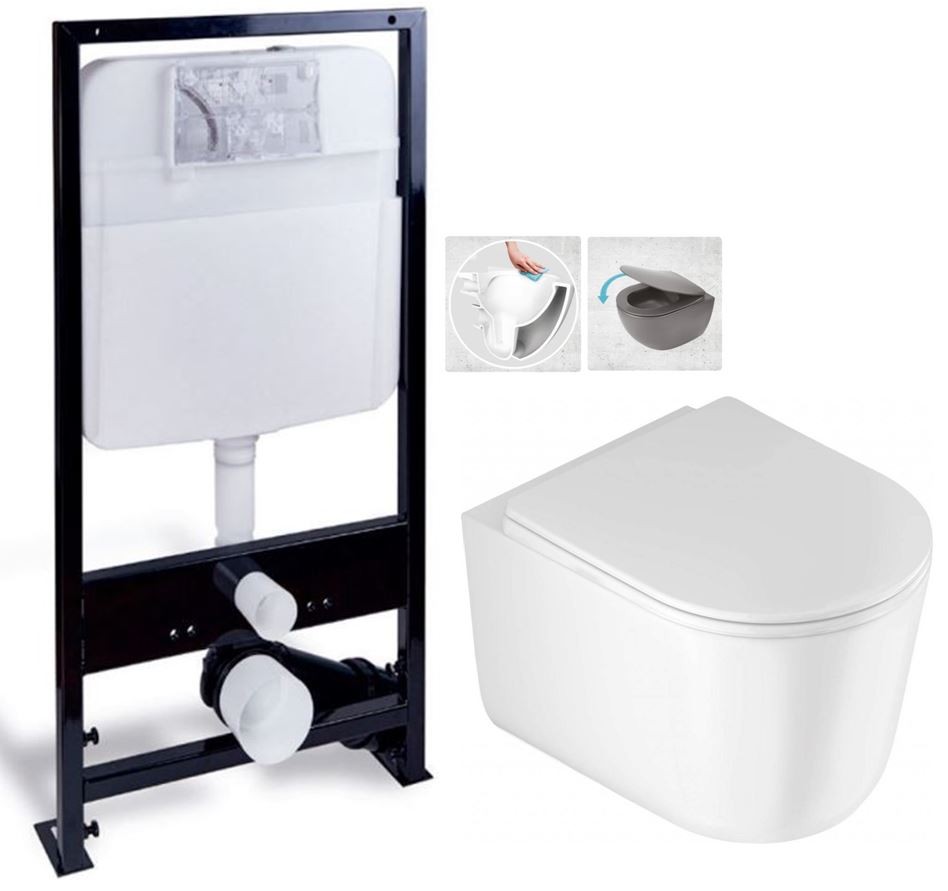 PRIM předstěnový instalační systém bez tlačítka + WC DEANTE Jasmin se sedátkem RIMLESS /VÍROVÉ SPLACH/ PRIM_20/0026 X JA1