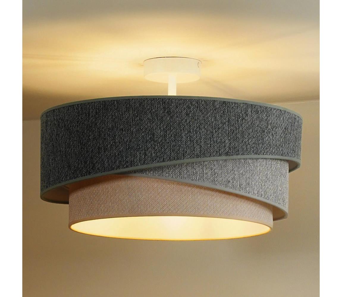 -Přisazený lustr KOBO ECO REC. 1xE27/15W/230V pr.45 cm zelená/šedá/krémová 604802
