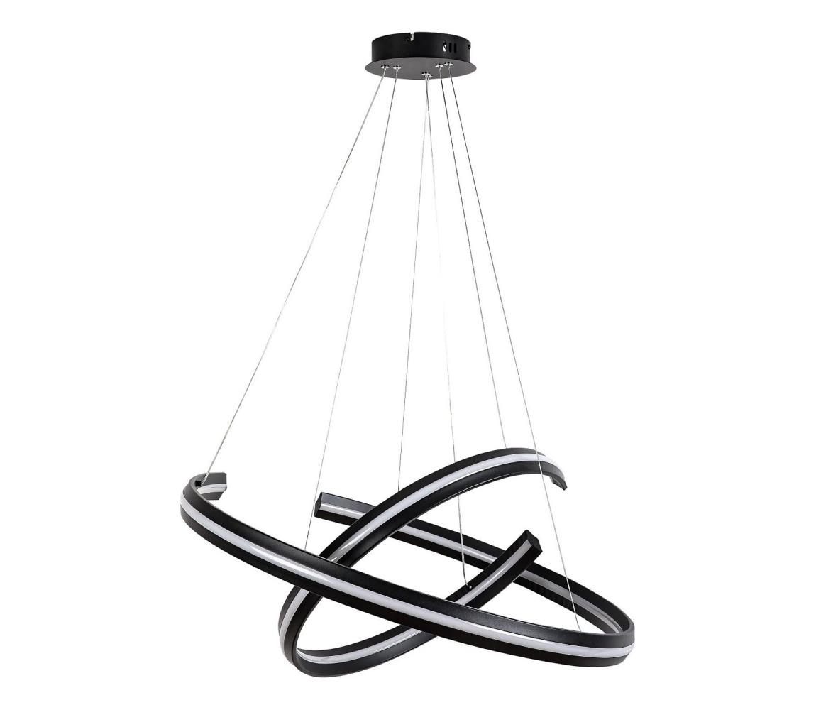 Rabalux 72052 - LED Stm lustr na lanku ZADIE 80W/230V 3000-6500K černá+DO 72052