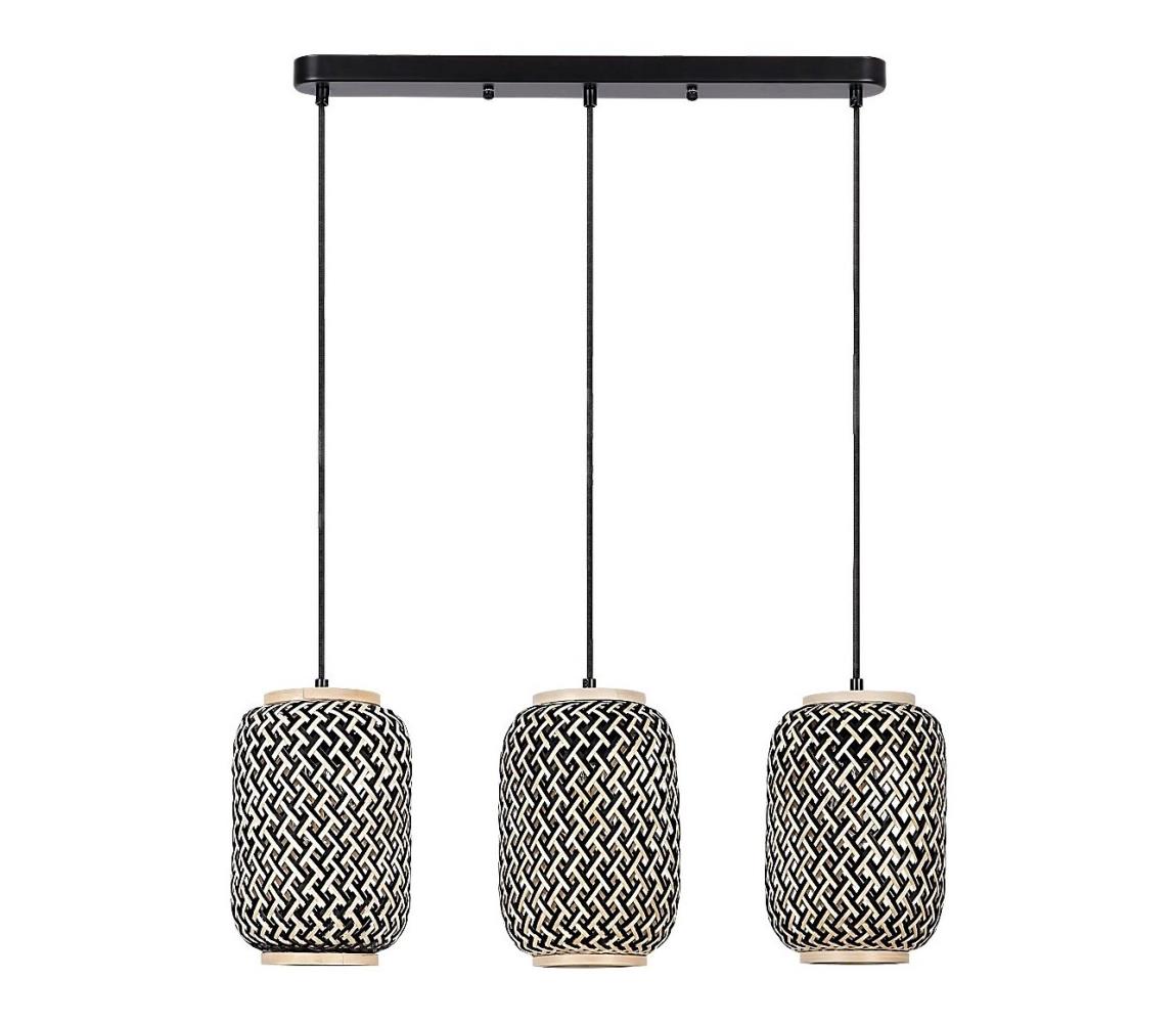Rabalux 72093 - Lustr na lanku ADALLA 3xE27/40W/230V ratan 72093