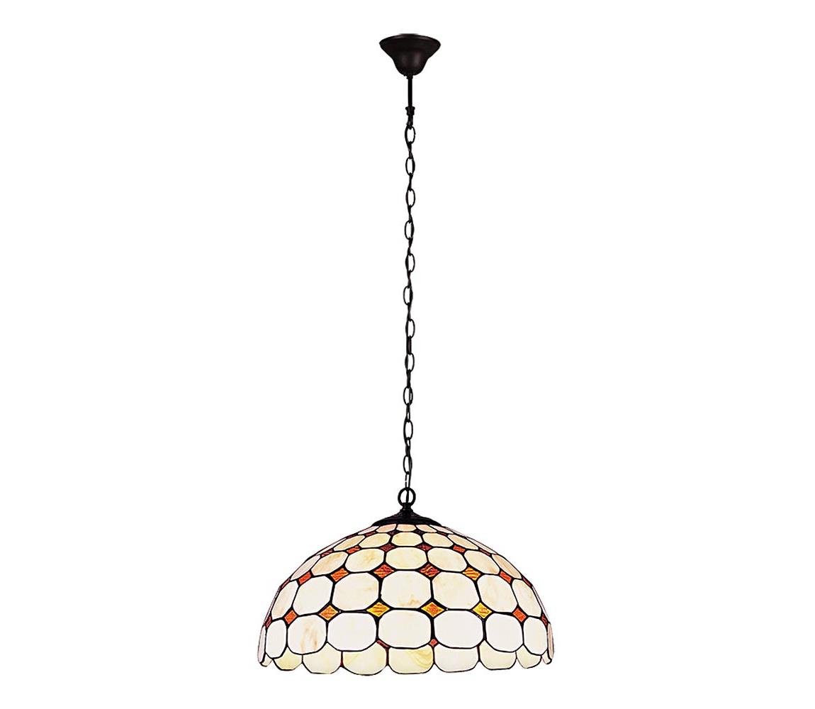 Rabalux 8076 - Tiffany vitrážový lustr na řetězu MARVEL 2xE27/60W/230V 8076