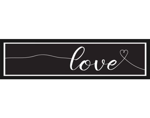 Rámovaný obraz Love, 60x15 cm