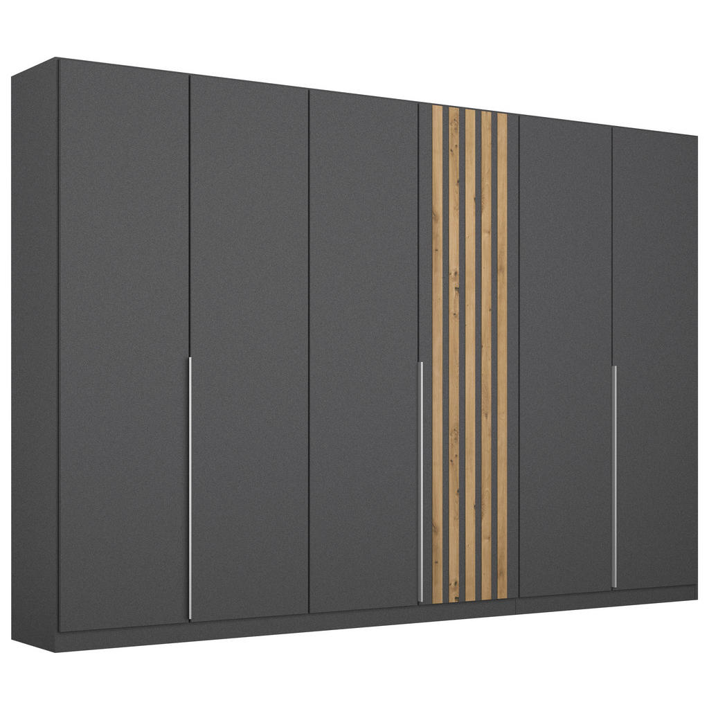 Rauch Möbel ŠATNÍ SKŘÍŇ S OTOČNÝMI DVEŘMI, šedá, dub artisan, 271/210/54 cm 1