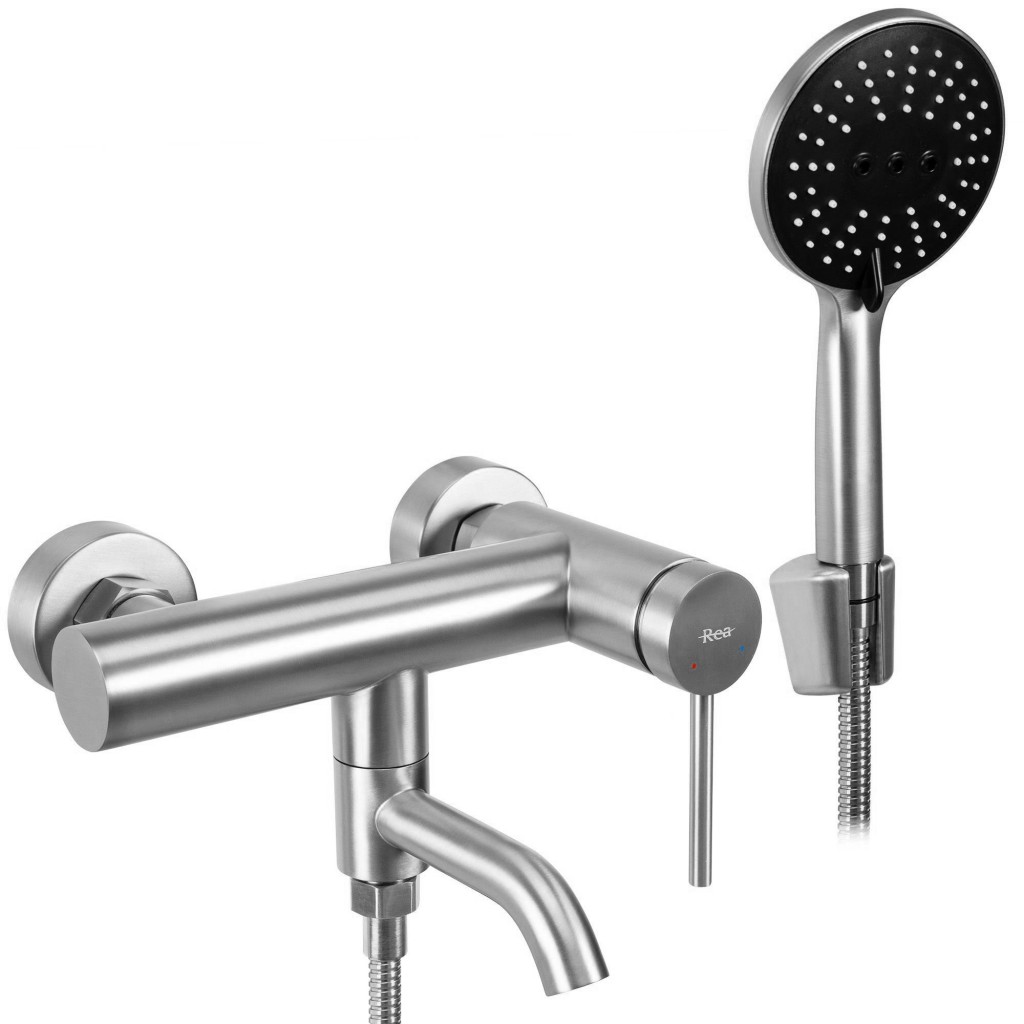 REA Koupelnová baterie Clif matná Brush Nickel REA-B6874