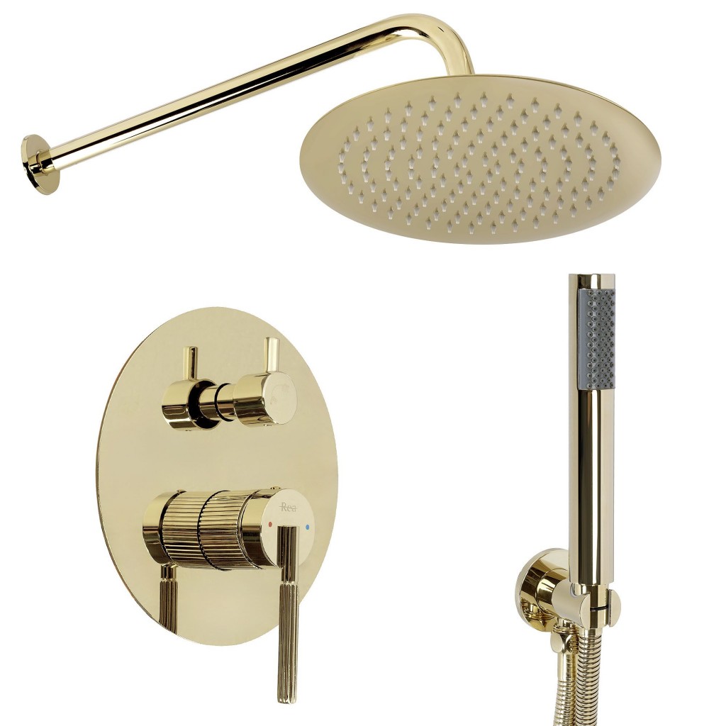 REA Podomítková sprchová sada Argon Gold + BOX REA-P6538