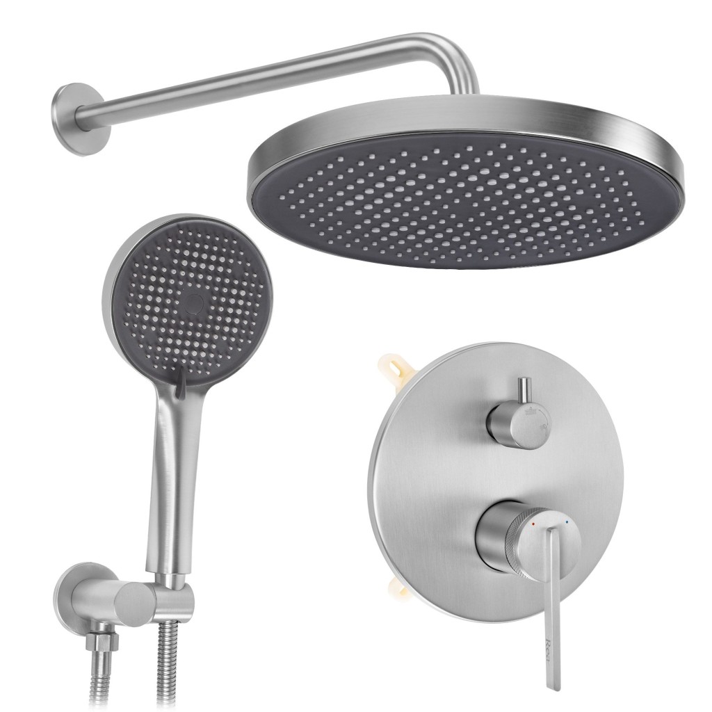 REA Podomítková sprchová sada Grace Brush Nickel + BOX REA-P4404