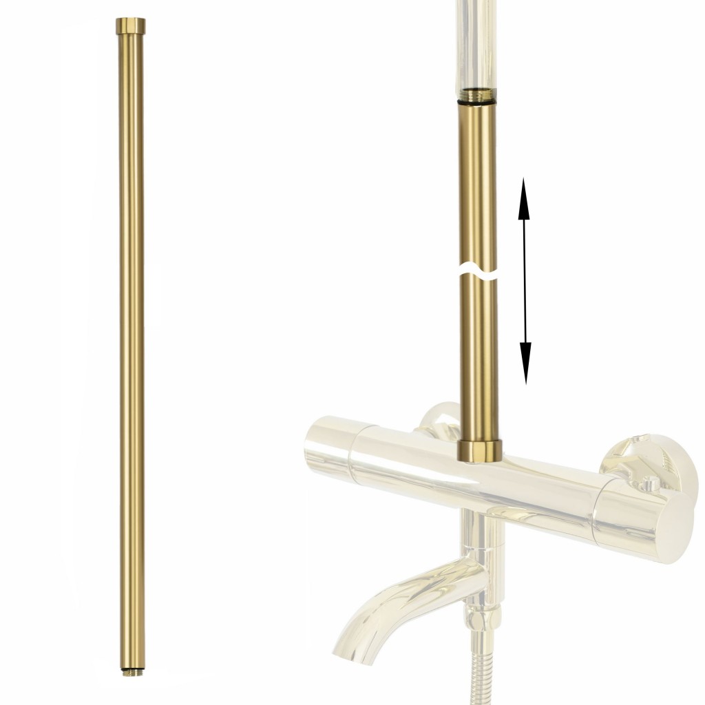 REA Prodlužovací adaptér pro vanový/ sprchový set kartáčované zlato 60cm REA-K6652