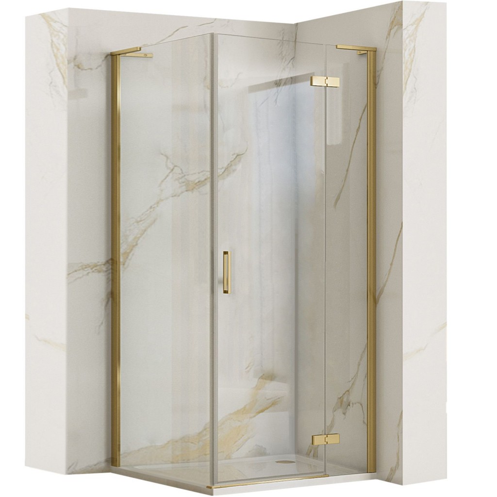 REA/S Sprchová kabina Hugo 80x90 Gold Brush Dveře: 80 Stěna: 90 KPL-K8412