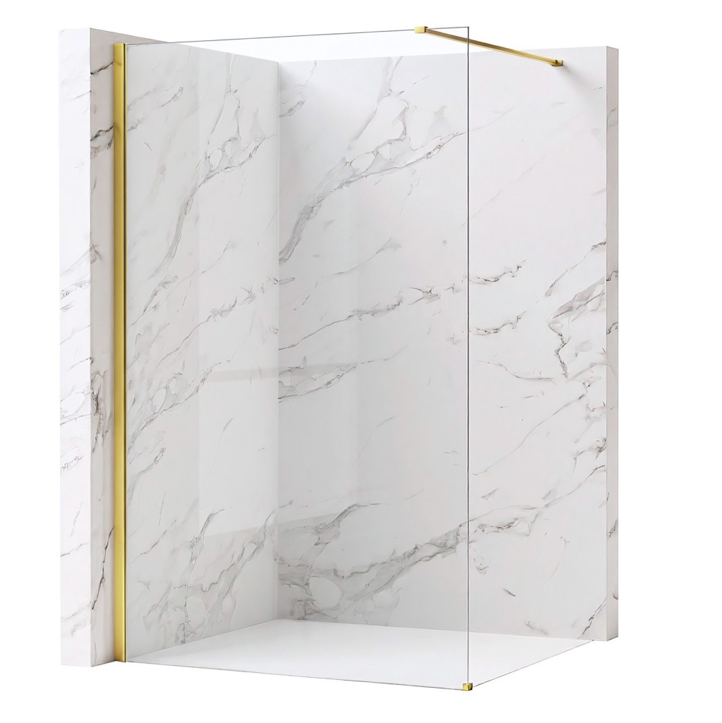 REA/S Sprchová zástěna Flexi Transparent / Gold 90 KPL-K99566