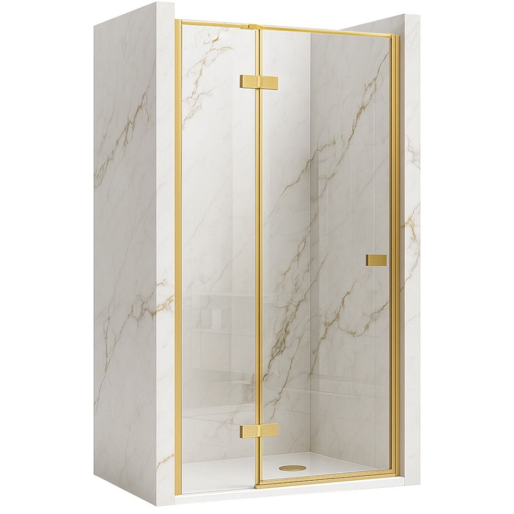 REA/S Sprchové dveře Atlas 80 Brush Gold vlevo KPL-K4672