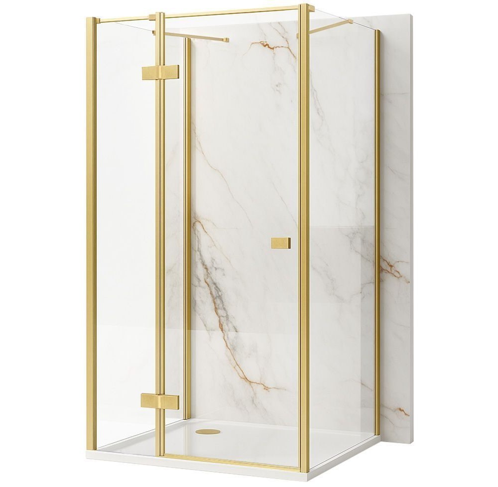 REA/S Sprchový kout Atlas 120x100 Brush Gold vlevo KPL-K4976
