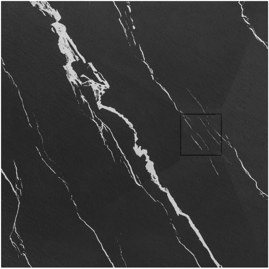 REA Sprchová vanička Magnum CARRARA BLACK 90x90 REA-K7008