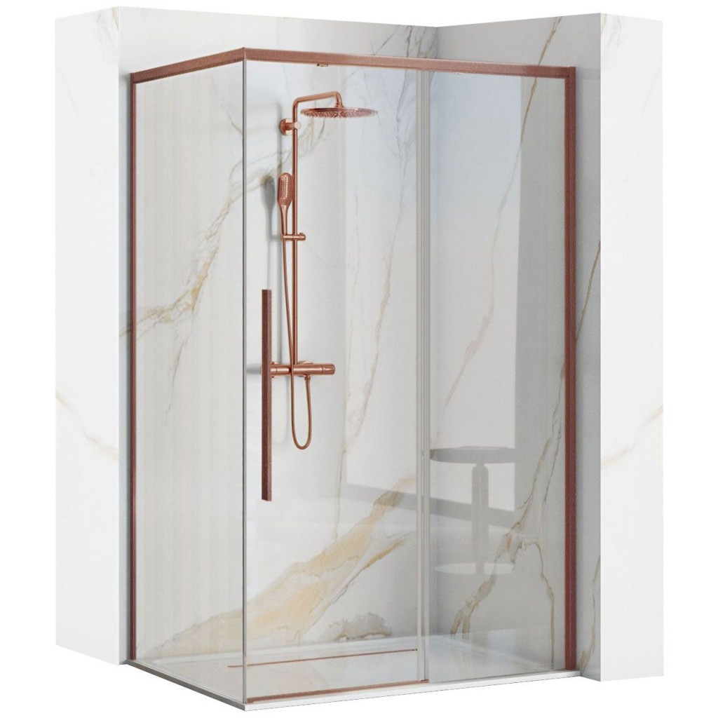 REA Sprchový kout SOLAR Copper Brush 100x80 Bez sprchové vaničky REA-K9513