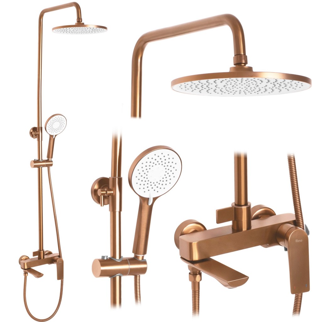 REA Sprchový set AVALON Copper BRUSH REA-P2418