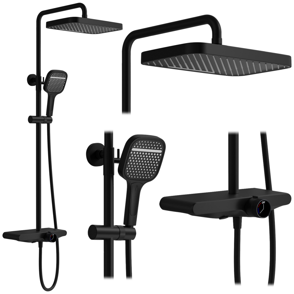 REA Sprchový set Bari Black REA-P0891