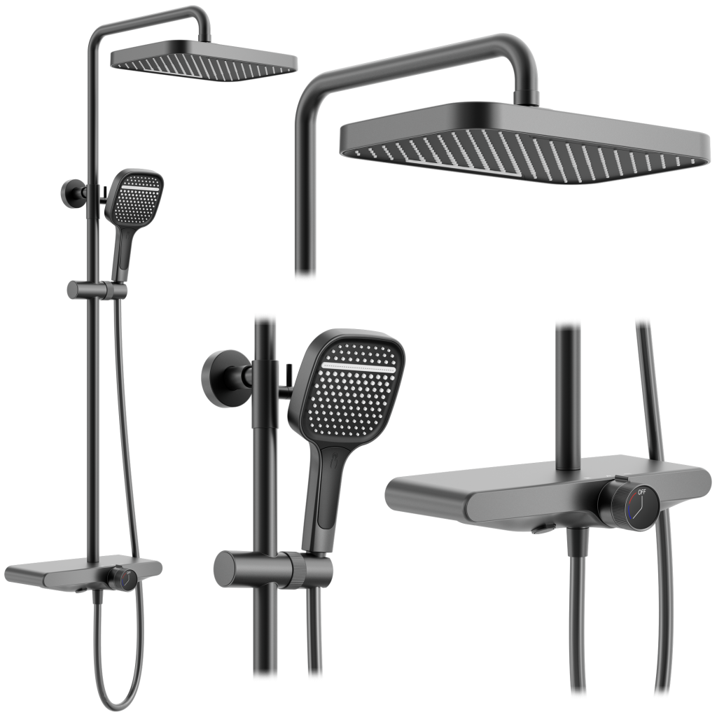 REA Sprchový set Bari Titanium REA-P0890