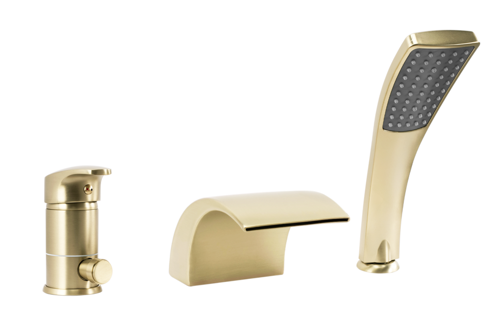 REA Třídílná vanová baterie RIVEN Brush Gold REA-B0494