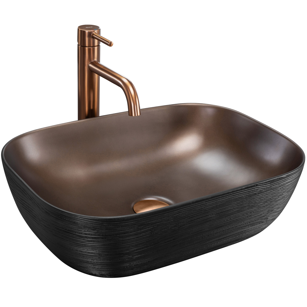 REA Umyvadlo na desku Belinda COPPER BRUSH / Black REA-U6384