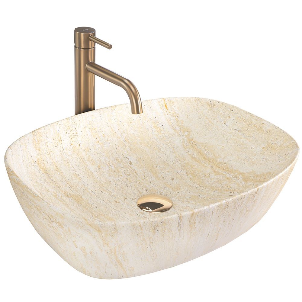 REA Umyvadlo na desku Freja Travertine Matt REA-U6689